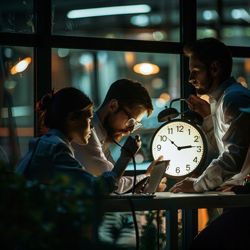 Dedicated night shift team working against the clock