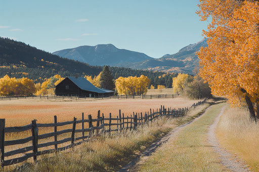 Picturesque autumn scene in the mountains of Goldpeak