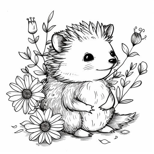 Relaxing Easy Animal Coloring Pages