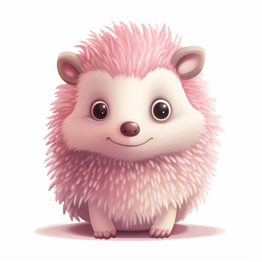 Hedgehog clipart in Pastel Colors Art style