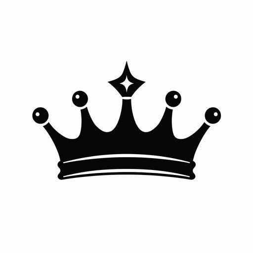 Crown clipart png in the Minimalist style, on white background