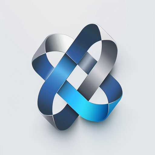 Top logo design with clean typography and corporate style, in a blue and silver palette