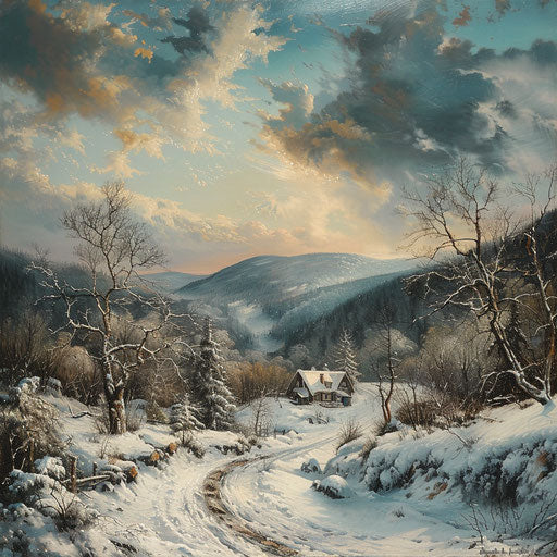 Winter scene in the Catskill Mountains