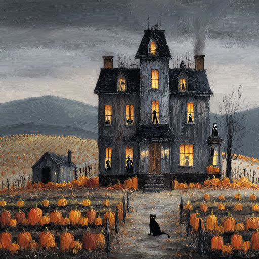 Classic Haunted House on a Mysterious Hill