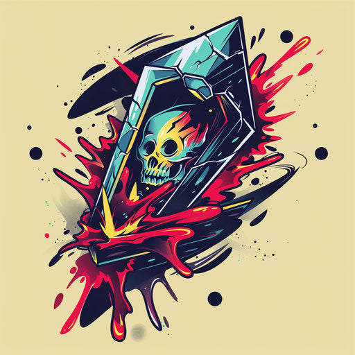 Supernatural forces emerging from a breaking-open coffin