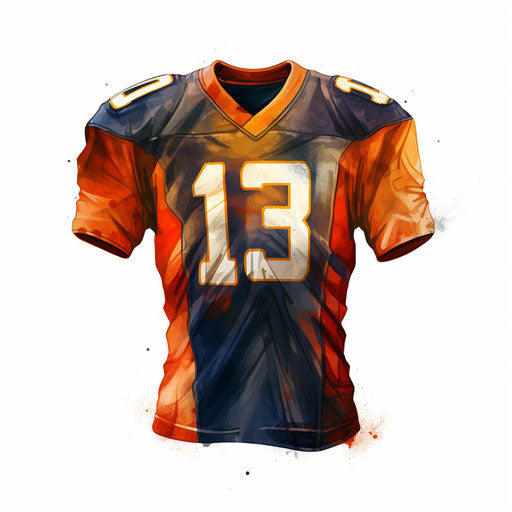 Football jersey in oil painting style