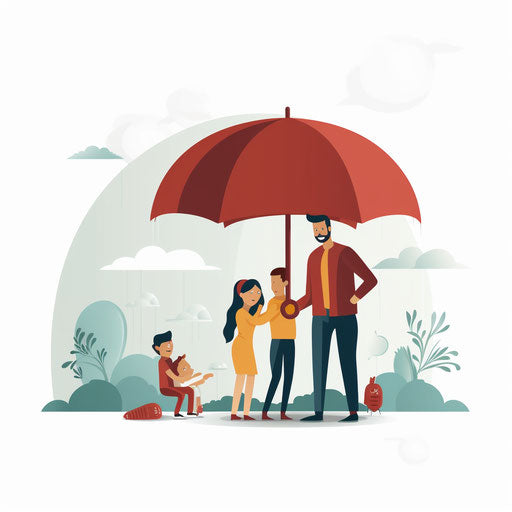 Insurance clipart in the style of Chiaroscuro Art, on white background