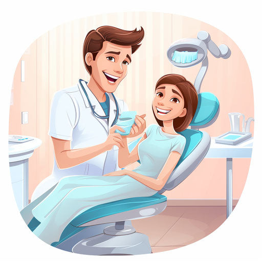 Dentist illustration in Pastel Colors Art style