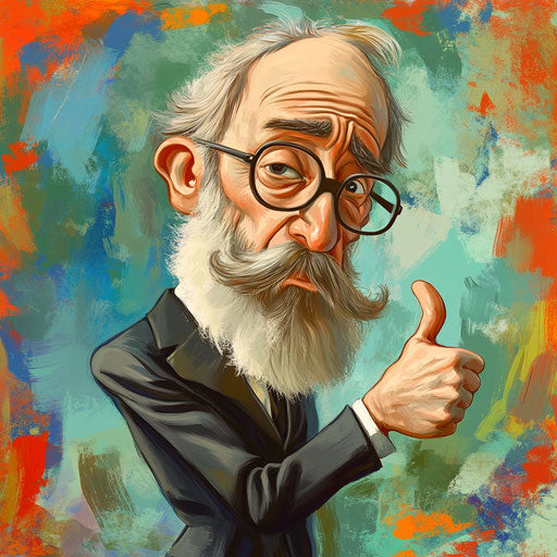 Customizable Wilhelm Wundt Caricature Clipart for Unique Creations