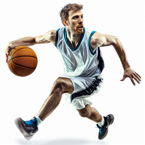 Playing basketball clipart in photo realistic style