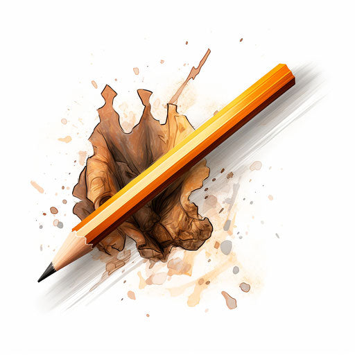 Pencil clipart in the style of Oil painting, on a white background