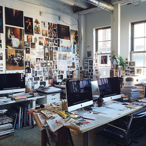 Fashion magazine's bustling editorial office