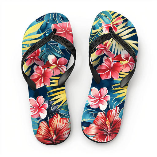 Photo realistic flip flop clipart with dynamic lighting