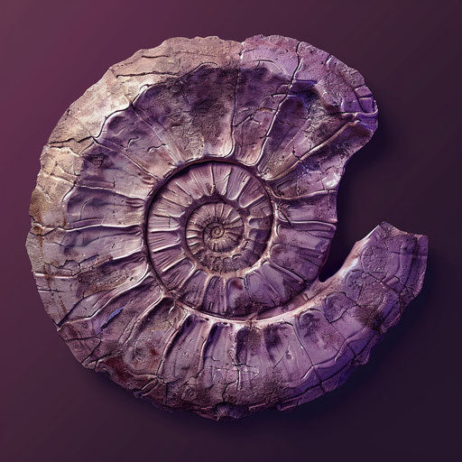 Flat background in deep maroon with fossil clipart