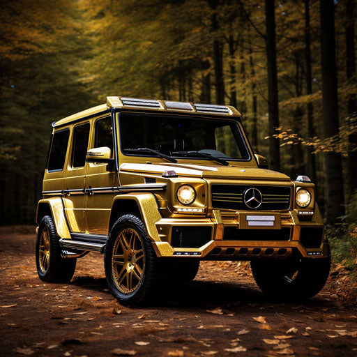 Mercedes benz g wagon classic gold car