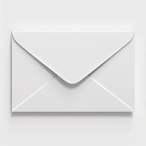 Realistic envelope clipart on flat white background