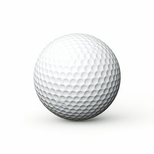 Golf ball clip art in a Minimalist style, on a white background
