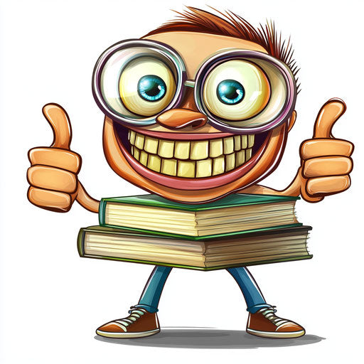 Personalized Magnifying Glass Caricature Clipart for Special Occasions