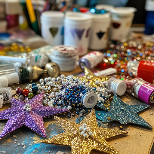 DIY workshop table for making Christmas stars