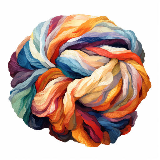 Impressionistic Art: Wool clipart on white background