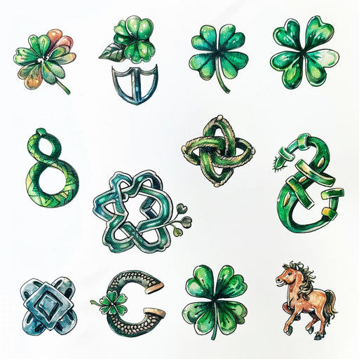 Dynamic Irish Tattoo Flash