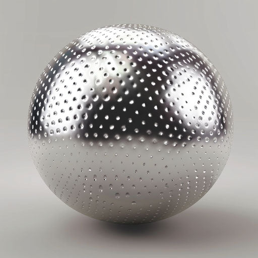 Flat, metallic background with realistic dodgeball clipart