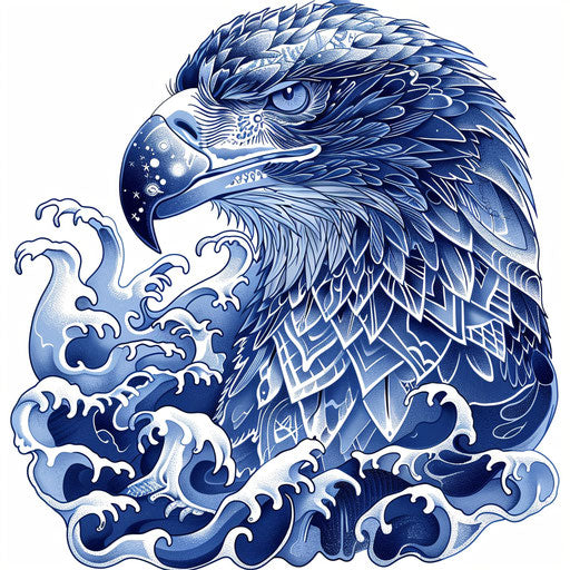 Nautical tattoo sketch of a Mexican eagle
