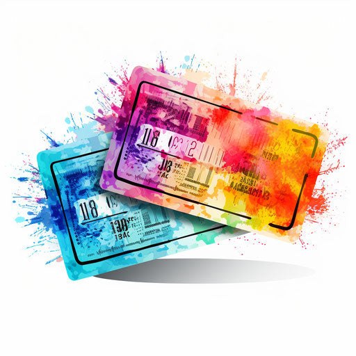 Coupon clipart in the style of Impressionistic Art