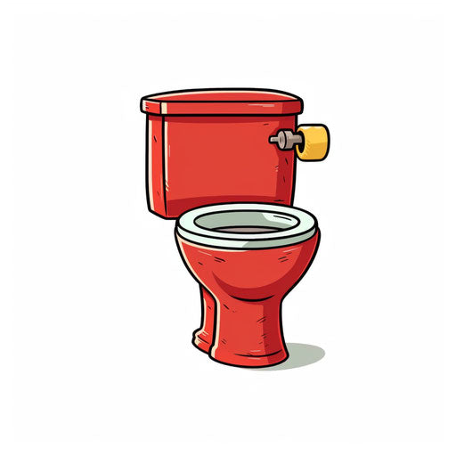 Minimalist style toilet clip art on white background