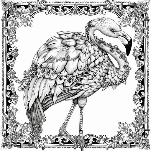 Flamingo Colouring Coloring Fun for All