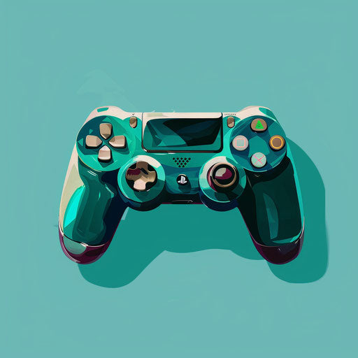 Photo realistic game clipart with flat teal background