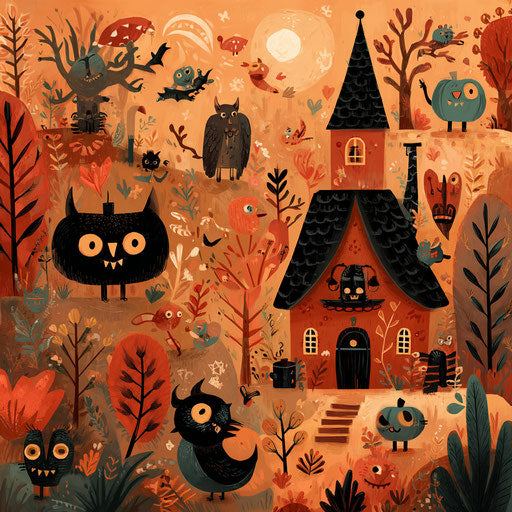 Festive and Whimsical Halloween Atmosphere