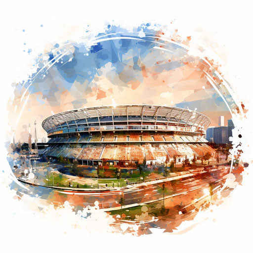 Stadium in Impressionistic Art style