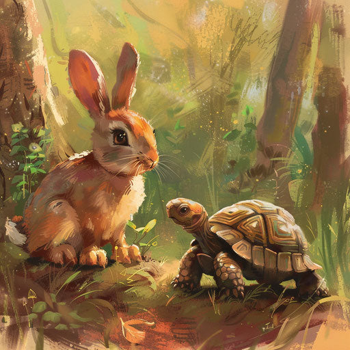 Unexpected friendship: rabbit and tortoise