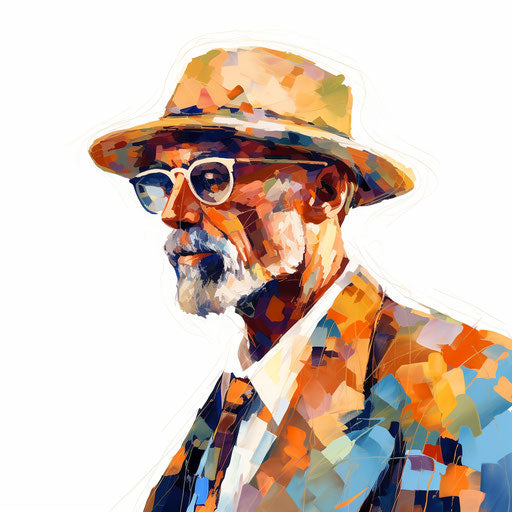 Customer clipart in the style of Impressionistic Art, on white background