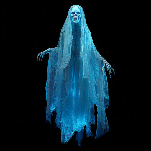 Eerie Ghost Decoration with Glowing Fabric