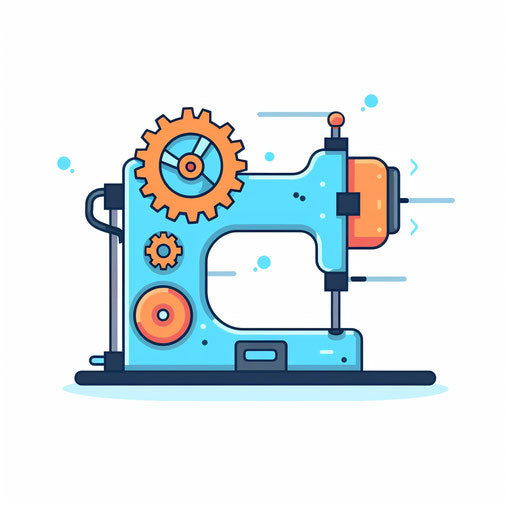 Machine clipart in Minimalist style on white background