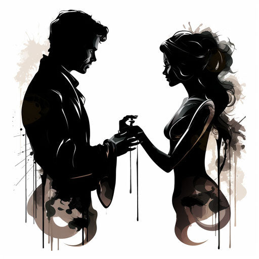 Sharing clipart in the style of Chiaroscuro Art