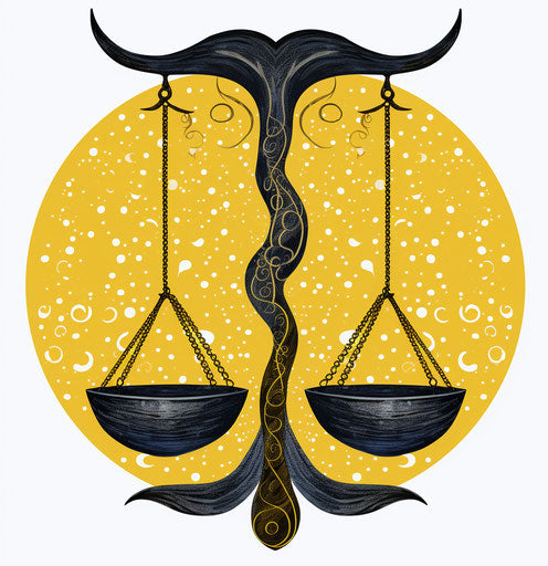 Libra scales design for PNG download, Gutai style, gritty, consumer culture critique, goblin academy, wiccan, Cluj school 27:28