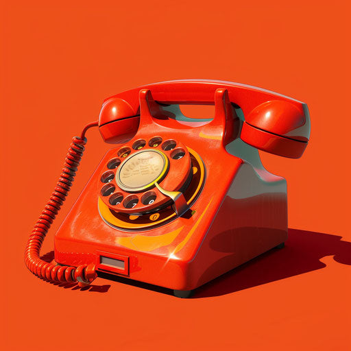 Phone clipart with flat random color background