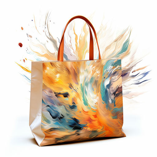 Shopping bag artwork in Impressionistic Art style
