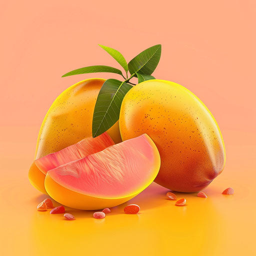 Realistic clipart with random flat background, vibrant tones