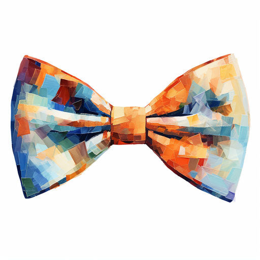 Bow tie in Impressionistic Art style, on white background
