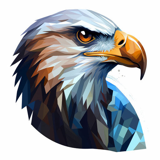 Minimalist eagle illustration on white background