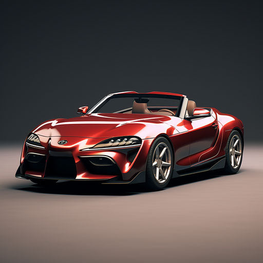 Classic convertible Toyota Supra with the top down