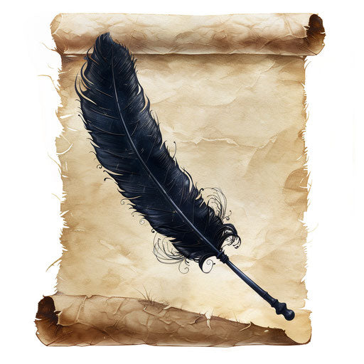 Detailed quill pen writing on parchment