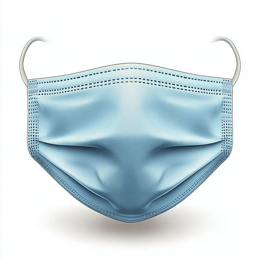 Realistic clipart of a face mask, high resolution, isolated
