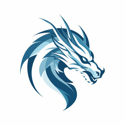 Dragon clipart in the Minimalist style, on white background