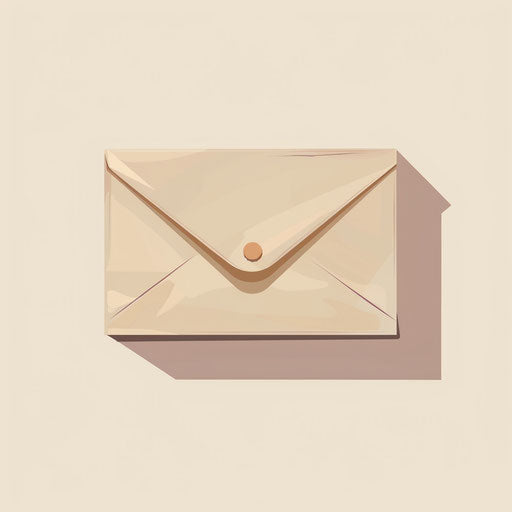 Realistic mail clipart on flat cream background