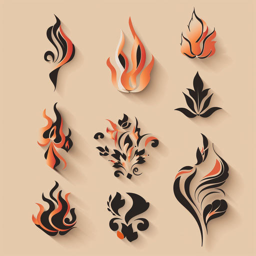 Realistic quality heat clipart on flat beige background